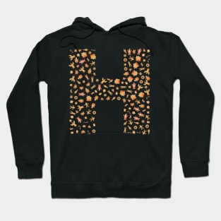 Letter H Initial Christmas Decorations Gingerbread Hoodie